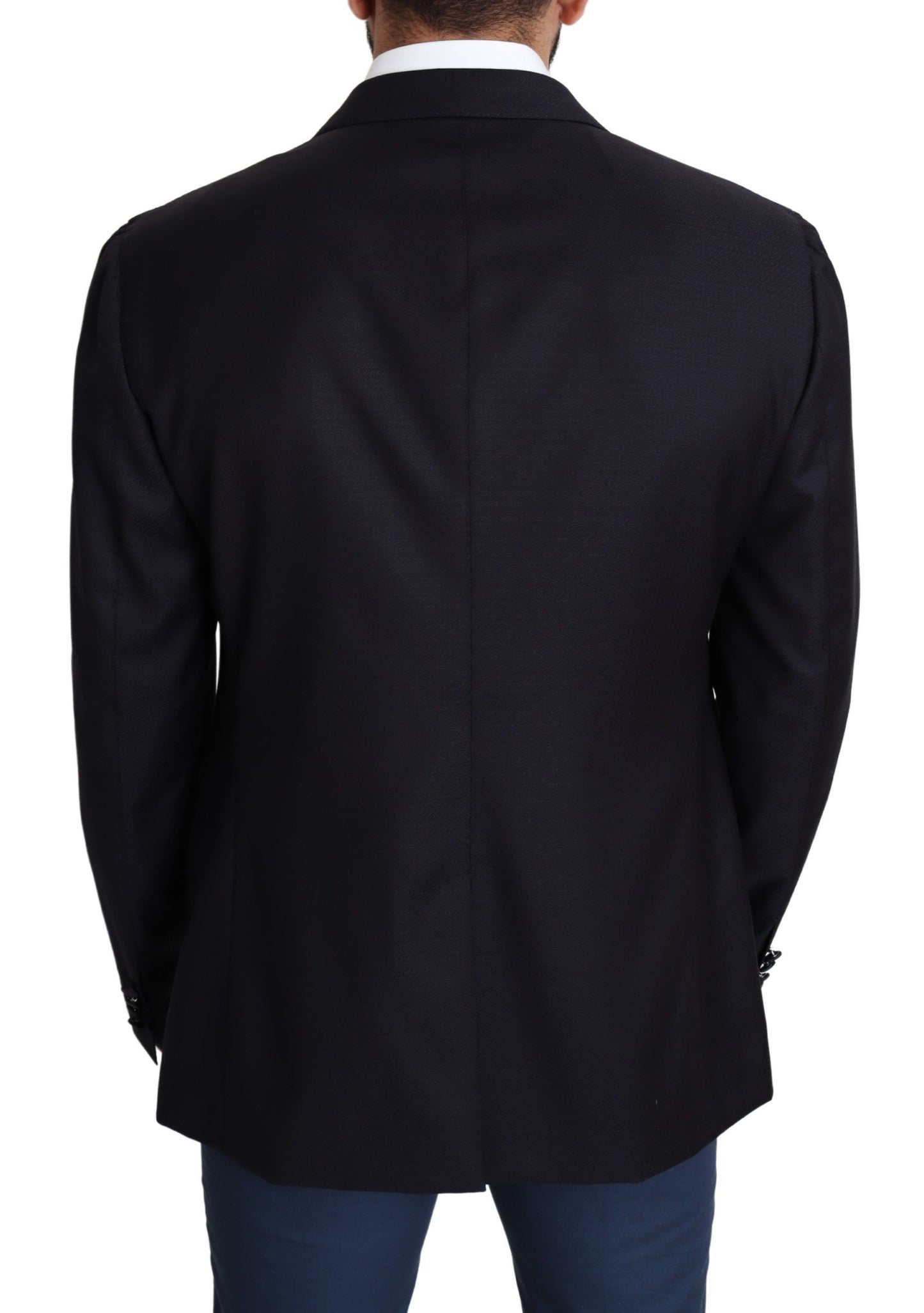 Dolce & Gabbana Elegant Black Virgin Wool Men's Blazer Dolce & Gabbana