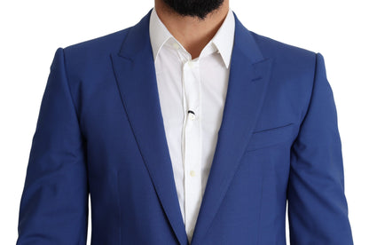 Dolce & Gabbana Exquisite Blue Wool Martini Blazer Jacket Dolce & Gabbana