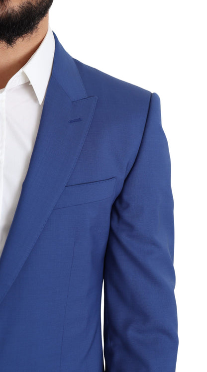 Dolce & Gabbana Exquisite Blue Wool Martini Blazer Jacket Dolce & Gabbana