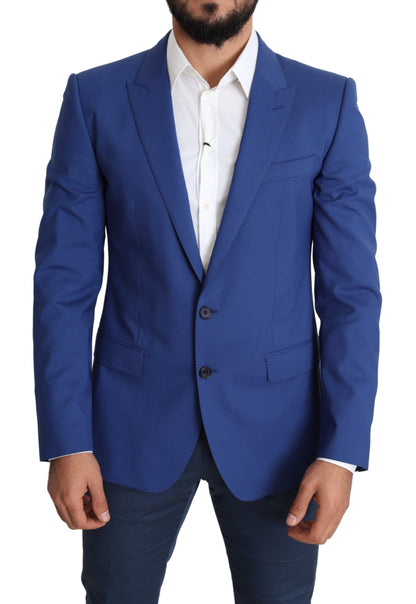 Dolce & Gabbana Exquisite Blue Wool Martini Blazer Jacket Dolce & Gabbana