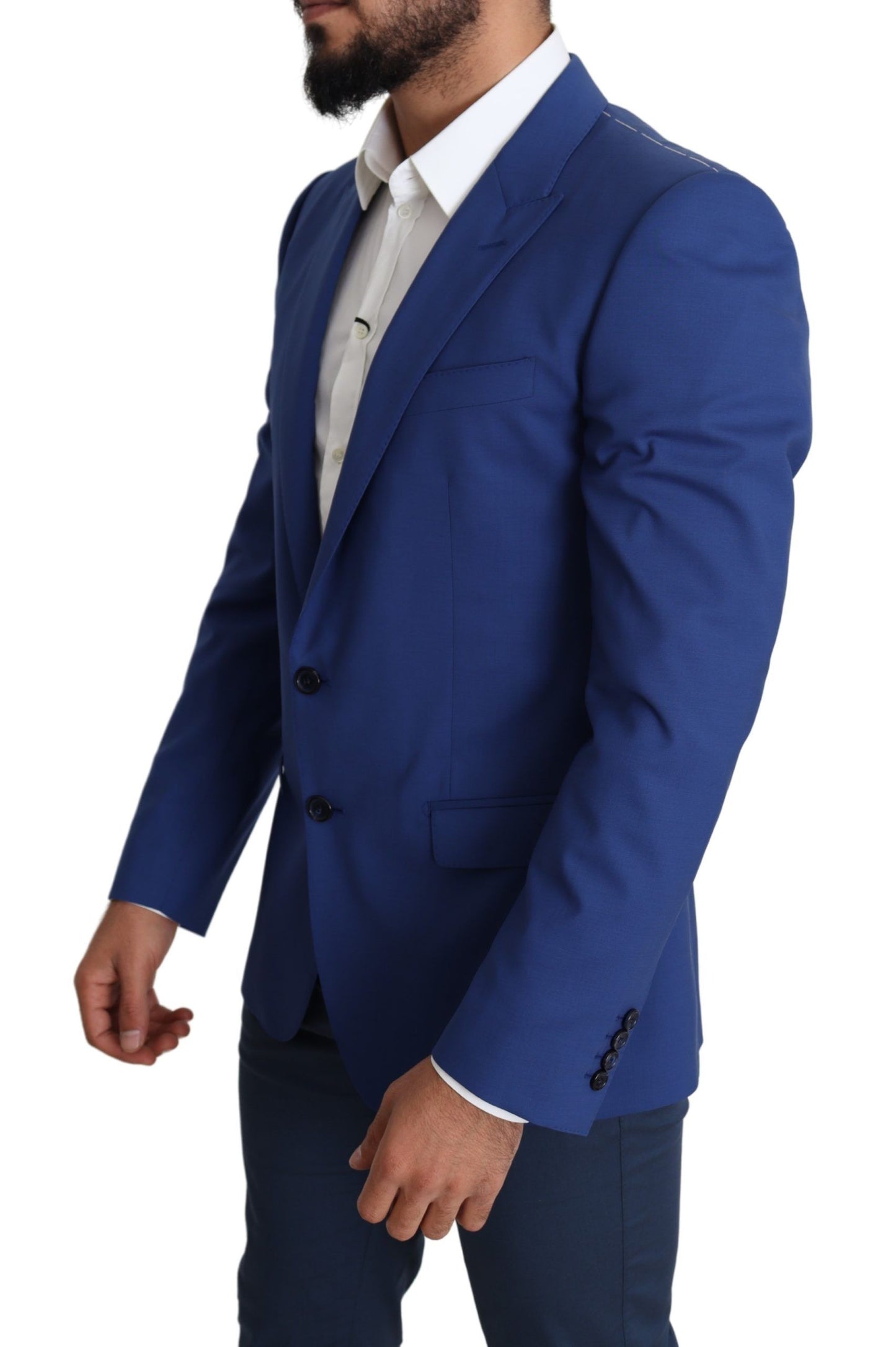 Dolce & Gabbana Exquisite Blue Wool Martini Blazer Jacket Dolce & Gabbana