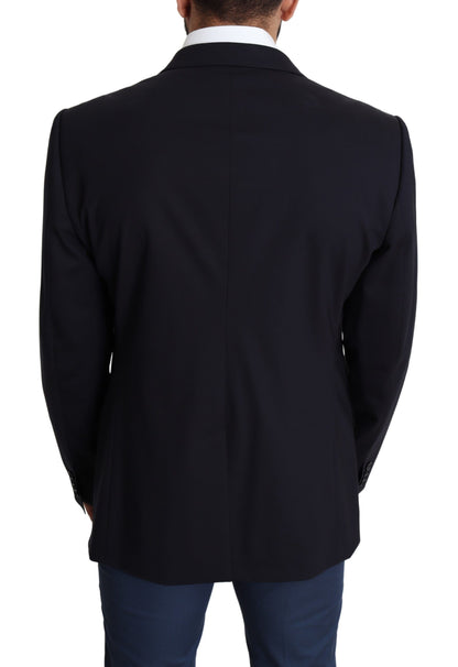 Dolce & Gabbana Exquisite Black Wool Stretch Martini Blazer Dolce & Gabbana