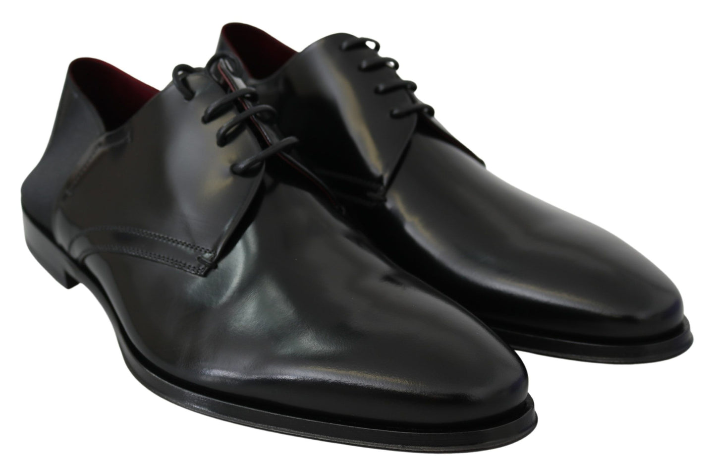 Dolce & Gabbana Elegant Black Leather Derby Shoes Dolce & Gabbana