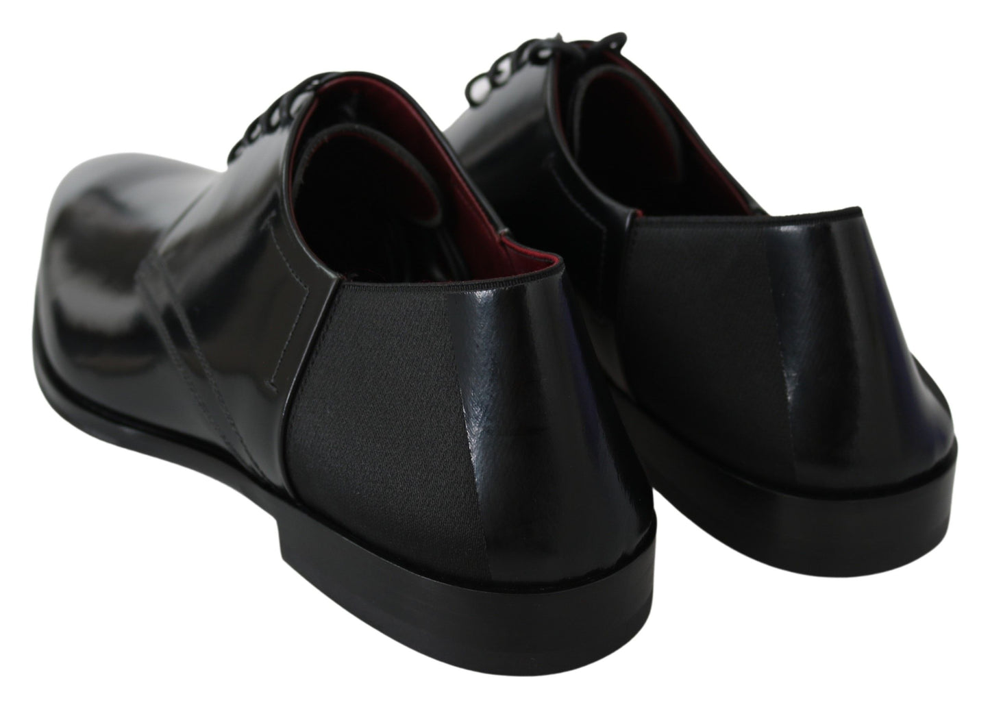 Dolce & Gabbana Elegant Black Leather Derby Shoes Dolce & Gabbana