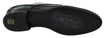 Dolce & Gabbana Elegant Black Leather Derby Shoes Dolce & Gabbana