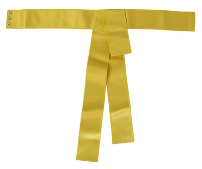 Dolce & Gabbana Chic Silk Yellow Women's Elegant Belt Dolce & Gabbana