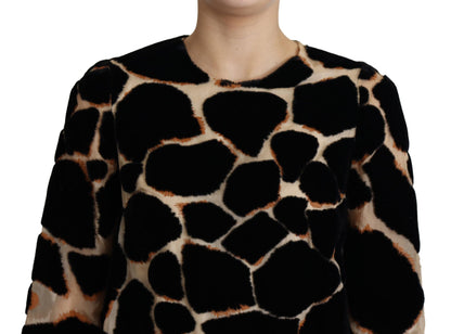 Dolce & Gabbana Chic Giraffe Print Shift Mini Dress Dolce & Gabbana