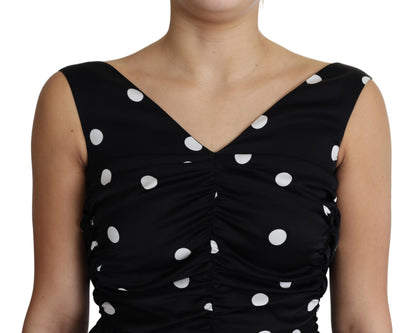 Dolce & Gabbana Elegant Polka Dot Silk Charmeuse Dress Dolce & Gabbana