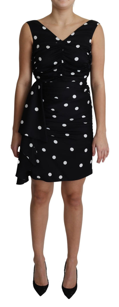 Dolce & Gabbana Elegant Polka Dot Silk Charmeuse Dress Dolce & Gabbana