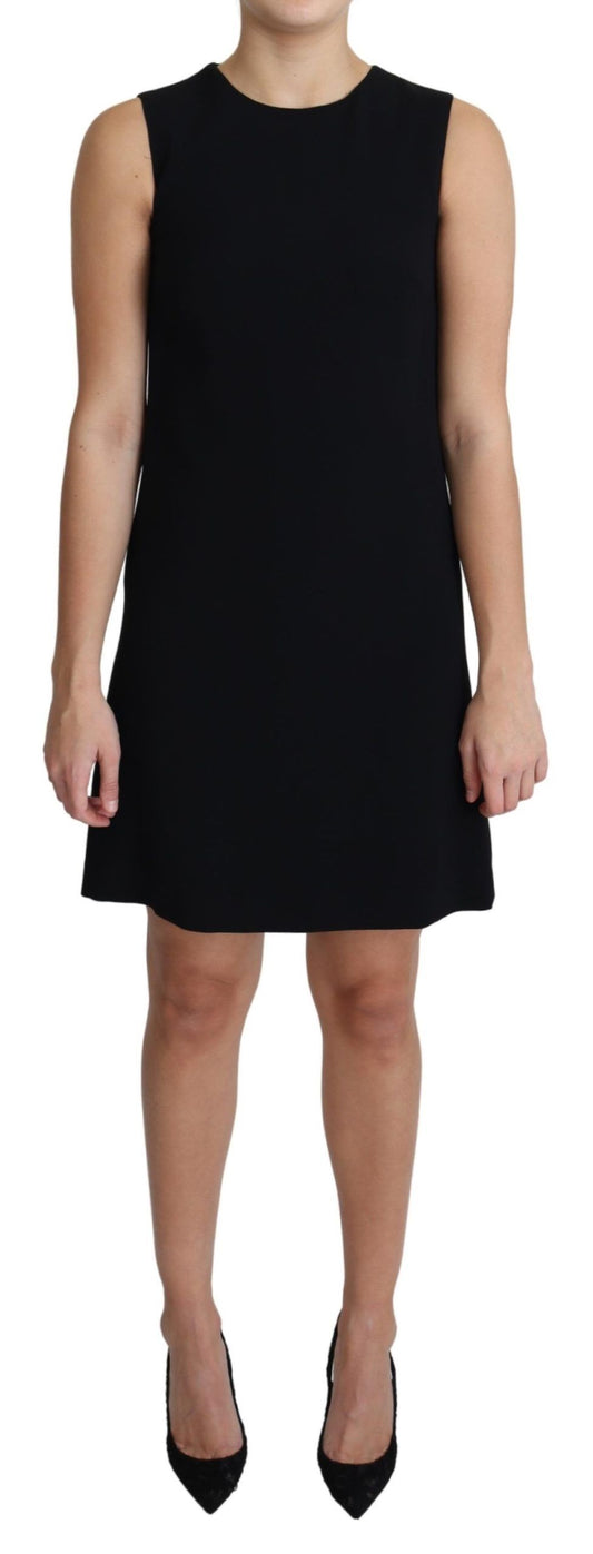 Dolce & Gabbana Elegant Sleeveless Black A-Line Mini Dress Dolce & Gabbana