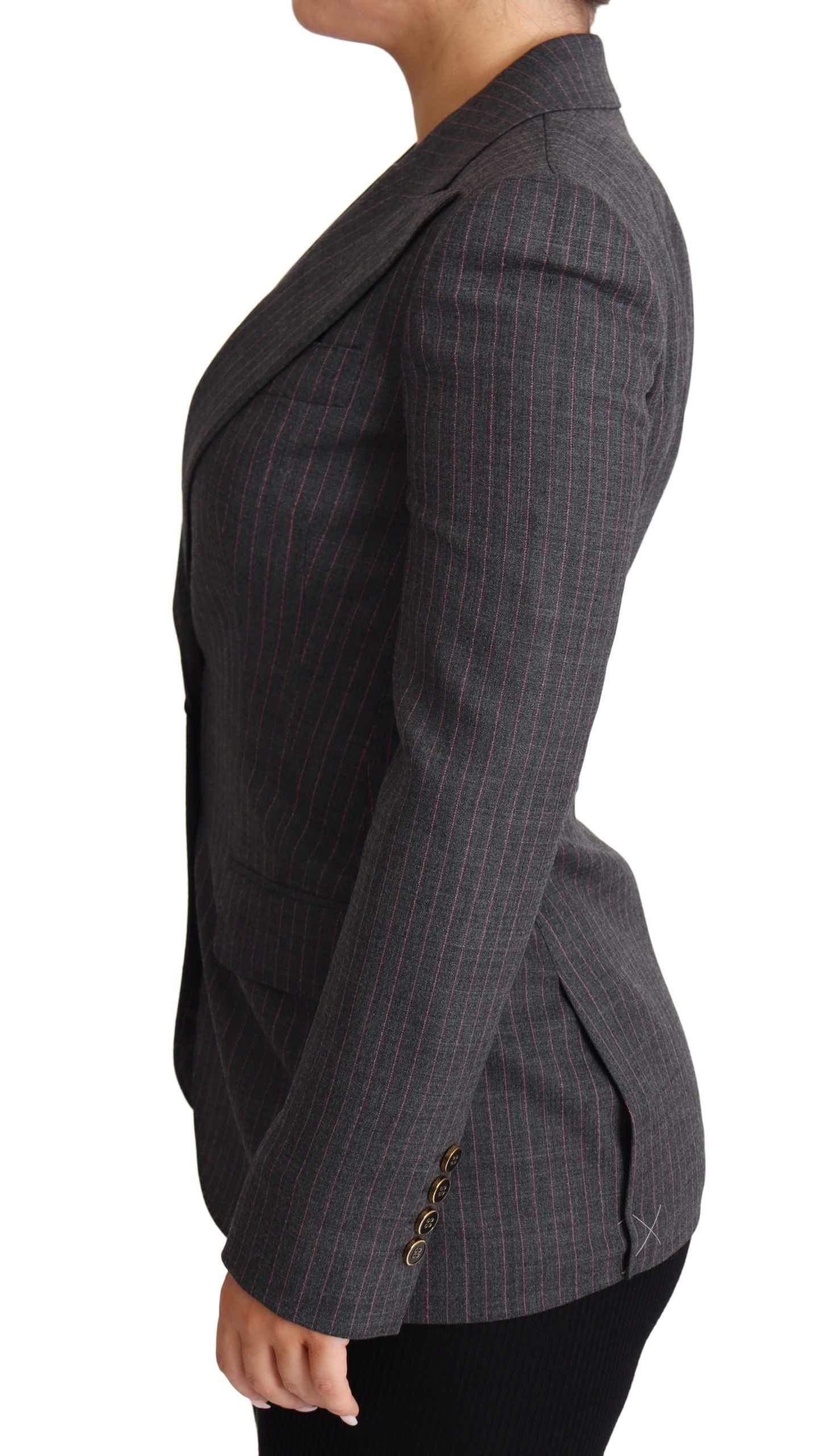 Dolce & Gabbana Elegant Gray Stretch Wool Blazer Dolce & Gabbana