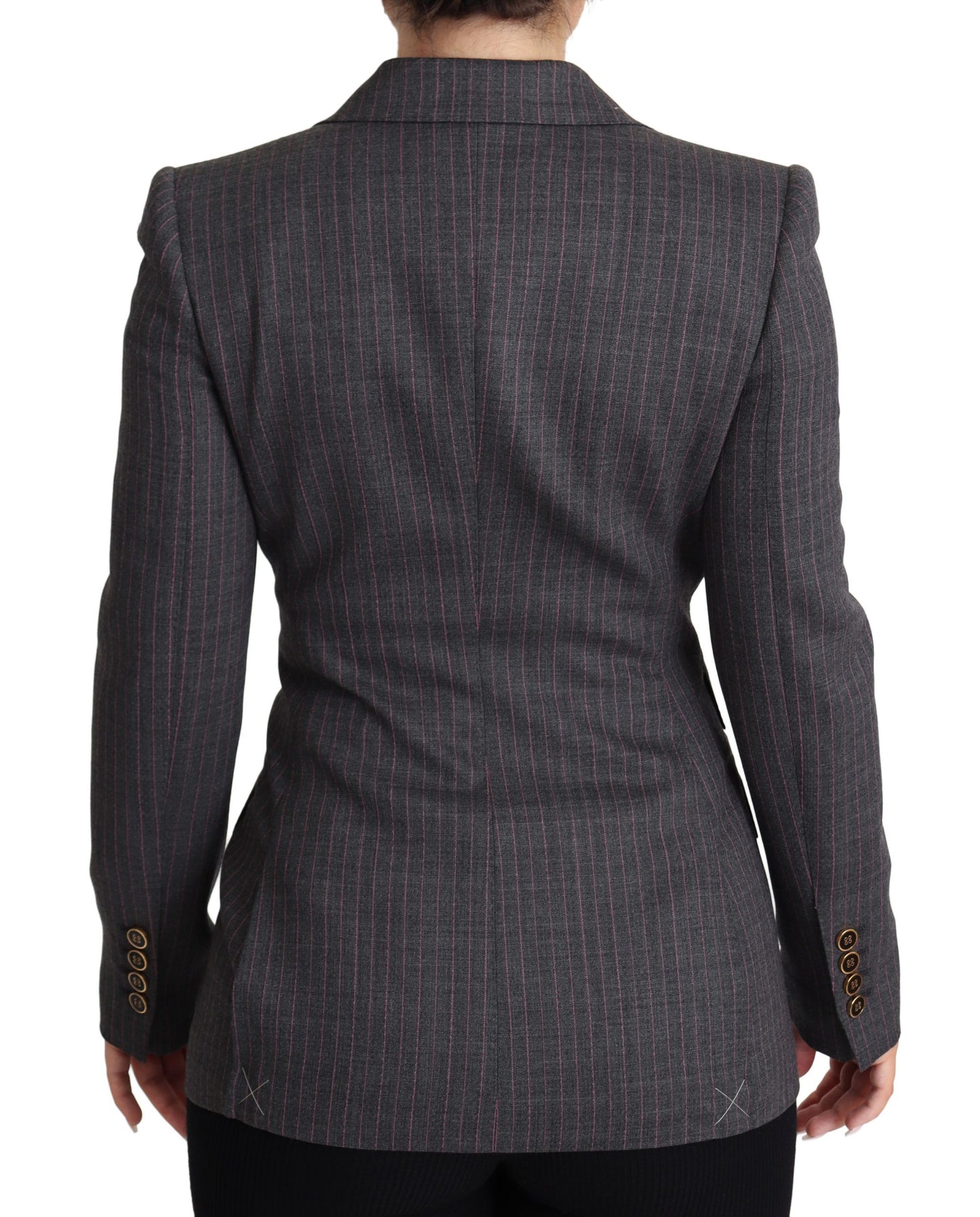 Dolce & Gabbana Elegant Gray Stretch Wool Blazer Dolce & Gabbana