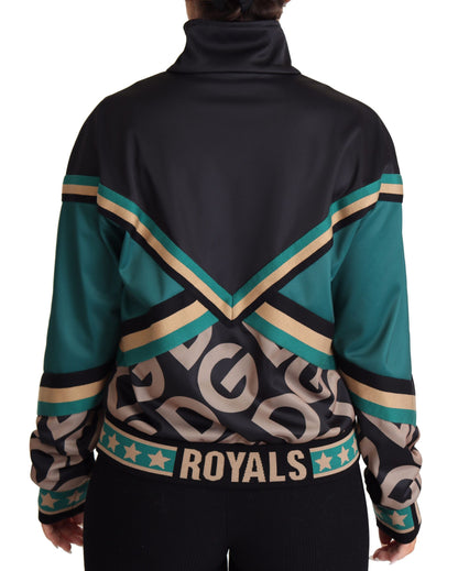 Dolce & Gabbana Chic Multicolor Track Jacket with Logo Mania Dolce & Gabbana