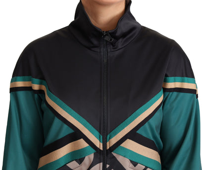 Dolce & Gabbana Chic Multicolor Track Jacket with Logo Mania Dolce & Gabbana