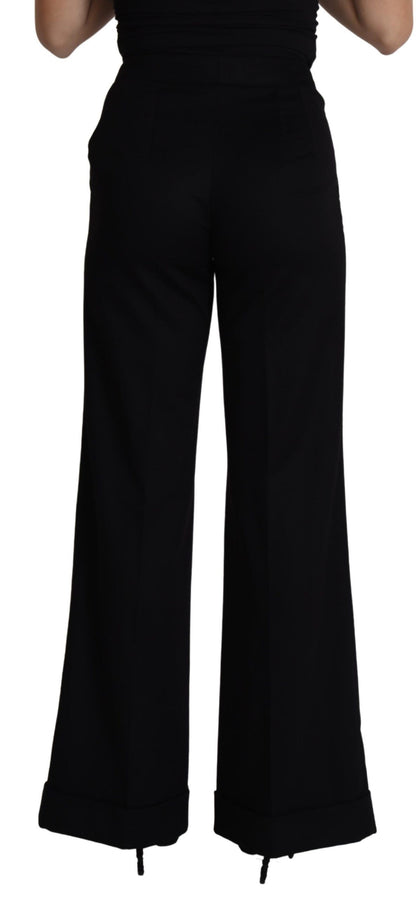 Dolce & Gabbana Elegant Cashmere Wide Leg Trousers Dolce & Gabbana