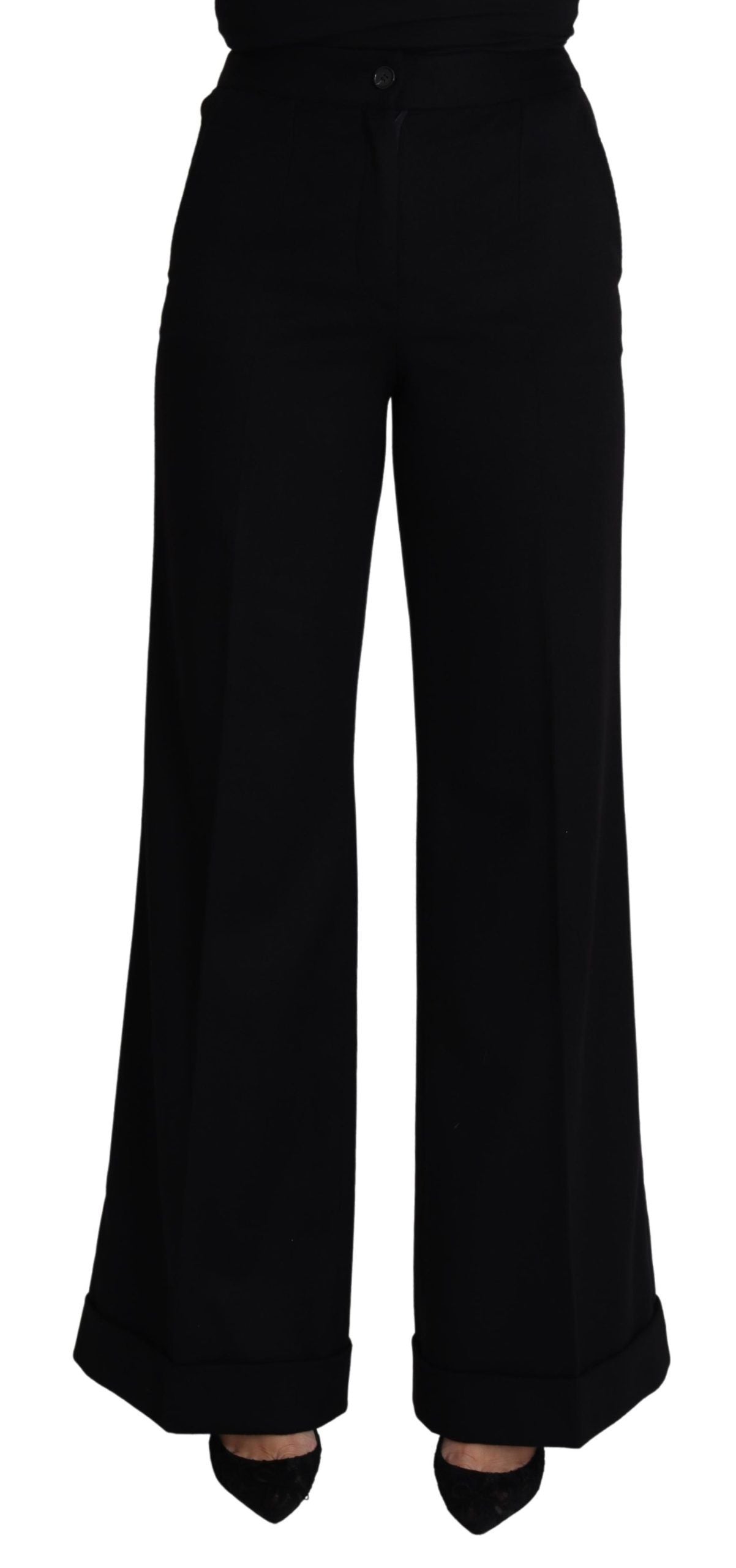 Dolce & Gabbana Elegant Cashmere Wide Leg Trousers Dolce & Gabbana