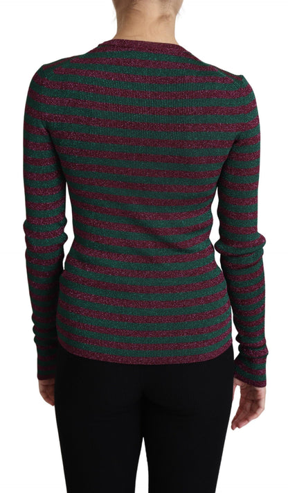 Dolce & Gabbana Elegant Maroon Crewneck Sweater Dolce & Gabbana