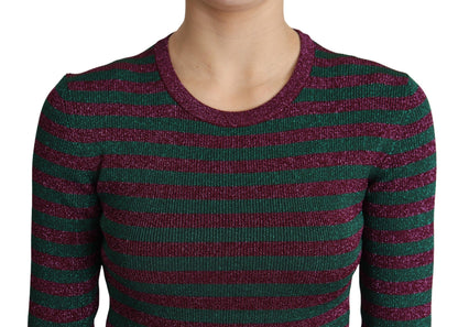 Dolce & Gabbana Elegant Maroon Crewneck Sweater Dolce & Gabbana