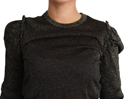 Dolce & Gabbana Elegant Cropped Sweater with Logo Detail Dolce & Gabbana