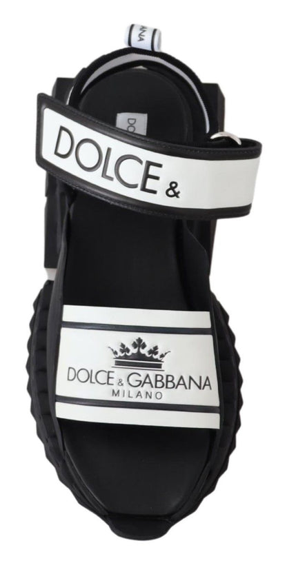 Dolce & Gabbana Super King Slider Sandals in Monochrome Dolce & Gabbana