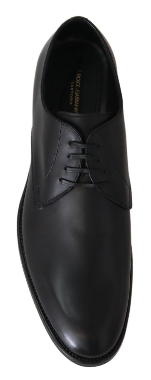 Dolce & Gabbana Elegant Black Leather Derby Dress Shoes Dolce & Gabbana