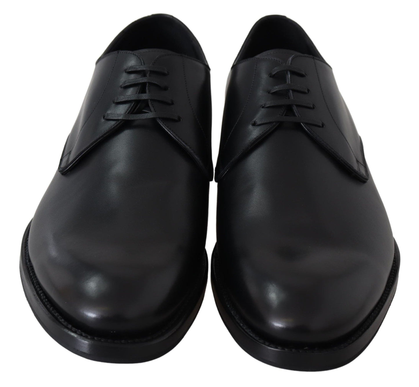 Dolce & Gabbana Elegant Black Leather Derby Dress Shoes Dolce & Gabbana