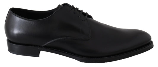 Dolce & Gabbana Elegant Black Leather Derby Dress Shoes Dolce & Gabbana