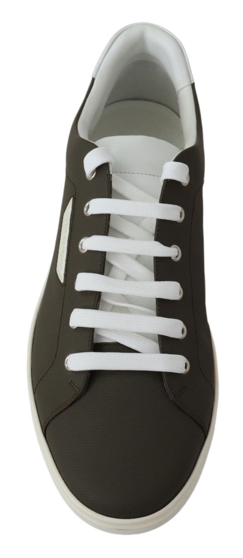 Dolce & Gabbana Sleek White Leather Low Top Sneakers Dolce & Gabbana