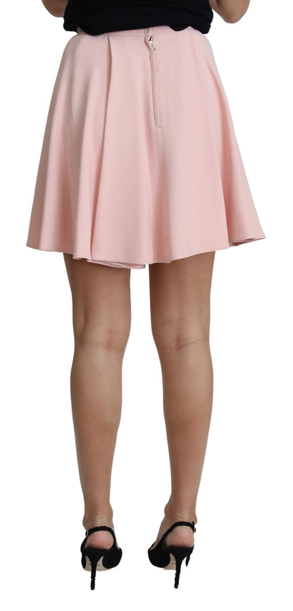 Dolce & Gabbana Elegant Pink Flare A-line Mini Skirt Dolce & Gabbana