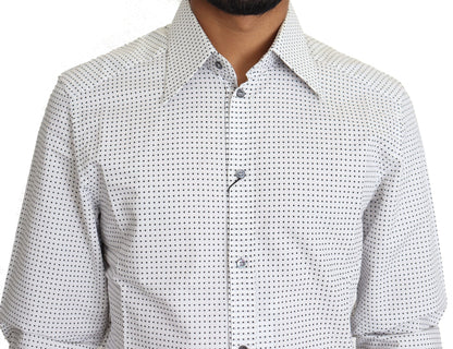 Dolce & Gabbana Elegant Slim Fit Polka Dot Dress Shirt Dolce & Gabbana