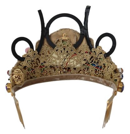 Dolce & Gabbana Stunning Crystal Diadem Tiara - Gold Multicolor Dolce & Gabbana