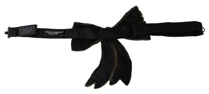 Dolce & Gabbana Elegant Silk Rhinestone Bow Tie Dolce & Gabbana