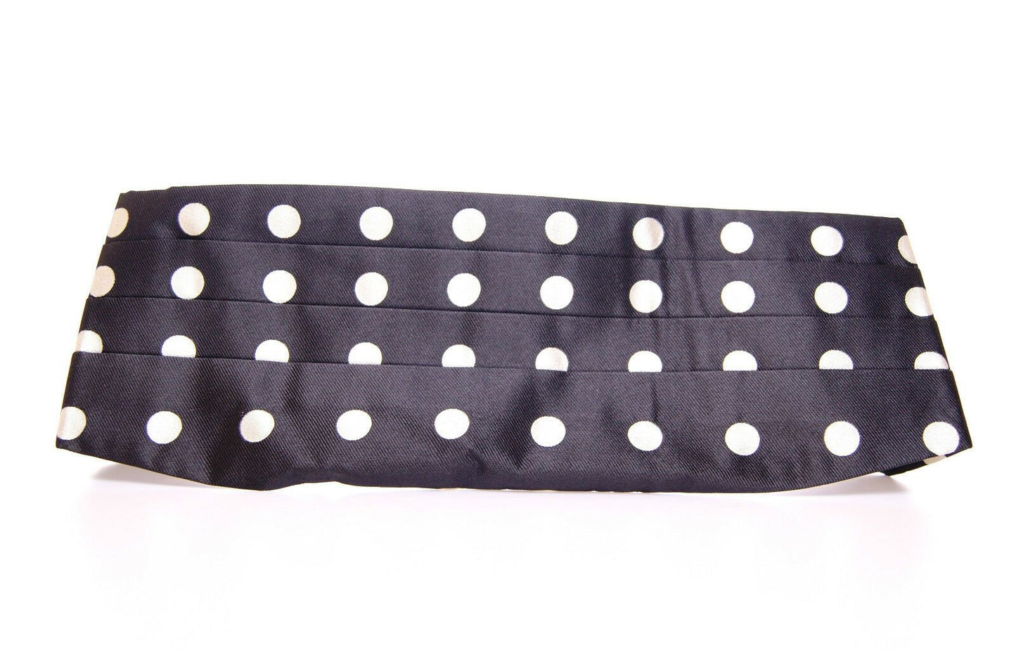 Dolce & Gabbana Elegant Silk Black Polka Dot Cummerbund Dolce & Gabbana