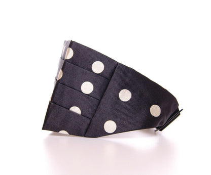 Dolce & Gabbana Elegant Silk Black Polka Dot Cummerbund Dolce & Gabbana