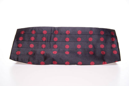 Dolce & Gabbana Exquisite Black Silk Cummerbund with Red Polka Dots Dolce & Gabbana