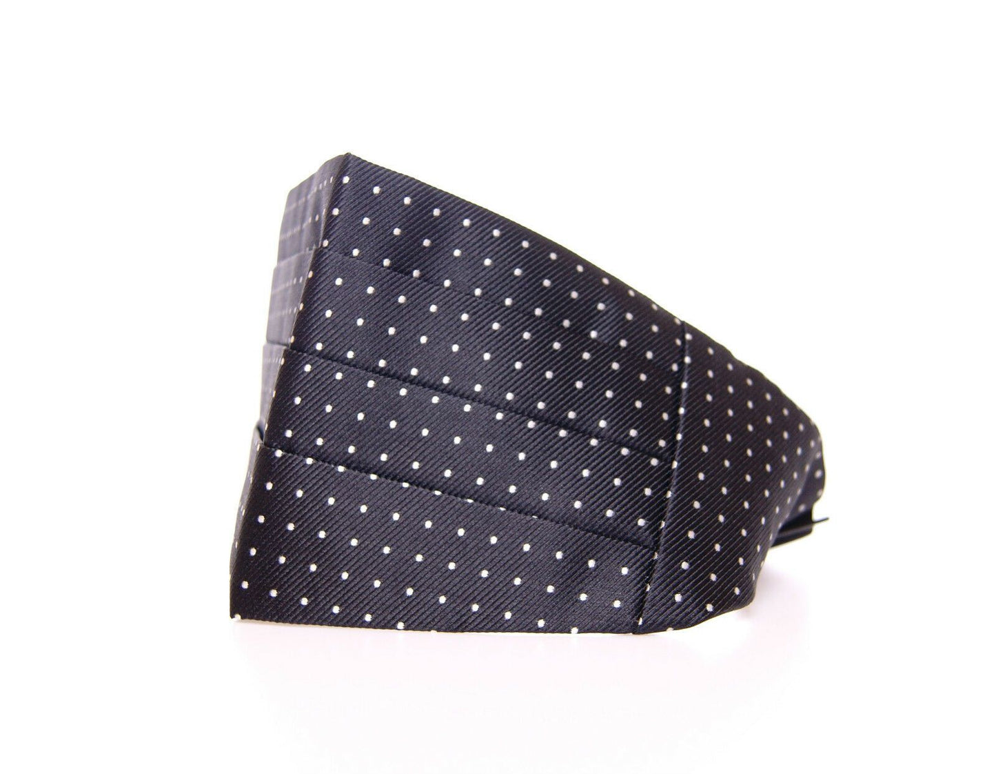 Dolce & Gabbana Elegant Black Silk Polka Dot Cummerbund Dolce & Gabbana