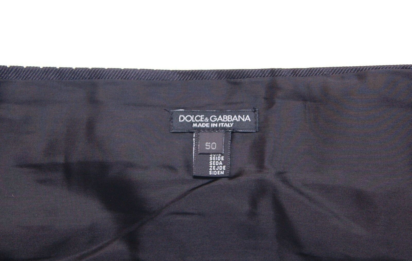 Dolce & Gabbana Elegant Black Silk Polka Dot Cummerbund Dolce & Gabbana