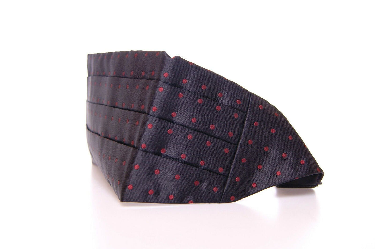 Dolce & Gabbana Elegant Silk Black Cummerbund with Red Polka Dots Dolce & Gabbana