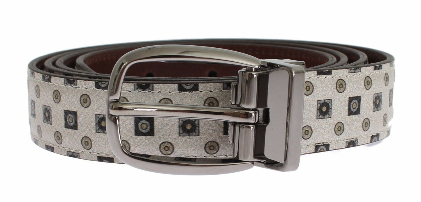 Dolce & Gabbana Elegant Baroque Silk Tie & Leather Belt Set Dolce & Gabbana