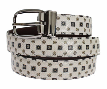 Dolce & Gabbana Elegant Baroque Silk Tie & Leather Belt Set Dolce & Gabbana