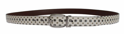 Dolce & Gabbana Elegant Baroque Silk Tie & Leather Belt Set Dolce & Gabbana