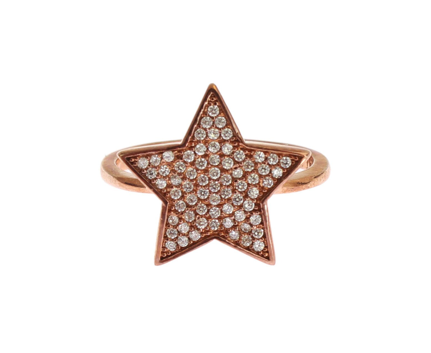 Nialaya Dazzling Pink Gold Plated Sterling Silver CZ Ring Nialaya