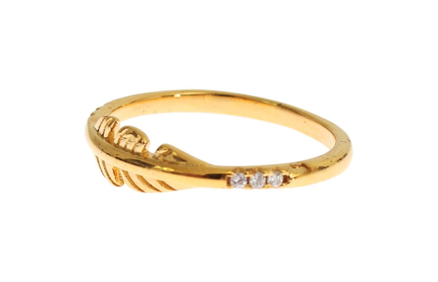 Nialaya Elegant Gold Plated Sterling Silver CZ Ring Nialaya