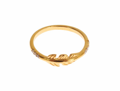 Nialaya Elegant Gold Plated Sterling Silver CZ Ring Nialaya