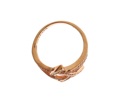 Nialaya Pink Gold Plated Silver CZ Crystal Ring Nialaya