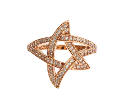 Nialaya Pink Gold Plated Silver CZ Crystal Ring Nialaya