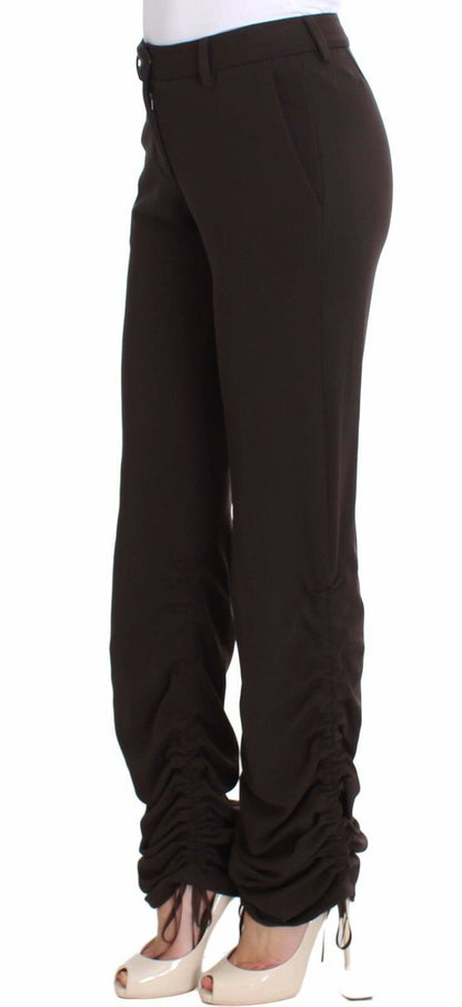 Ermanno Scervino Chic Brown Casual Trousers for Sophisticated Style Ermanno Scervino