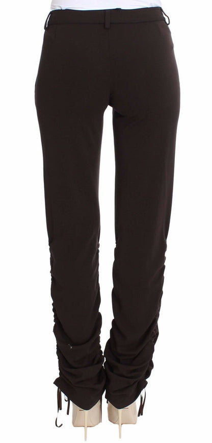 Ermanno Scervino Chic Brown Casual Trousers for Sophisticated Style Ermanno Scervino