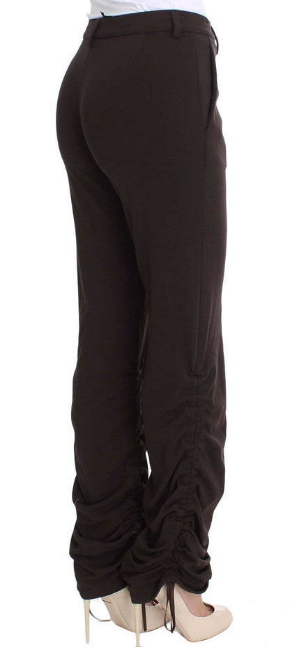 Ermanno Scervino Chic Brown Casual Trousers for Sophisticated Style Ermanno Scervino