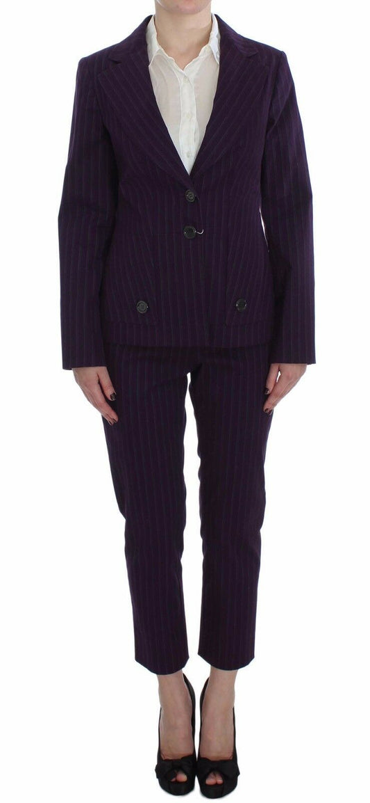 BENCIVENGA Elegant Striped Pant & Blazer Suit BENCIVENGA